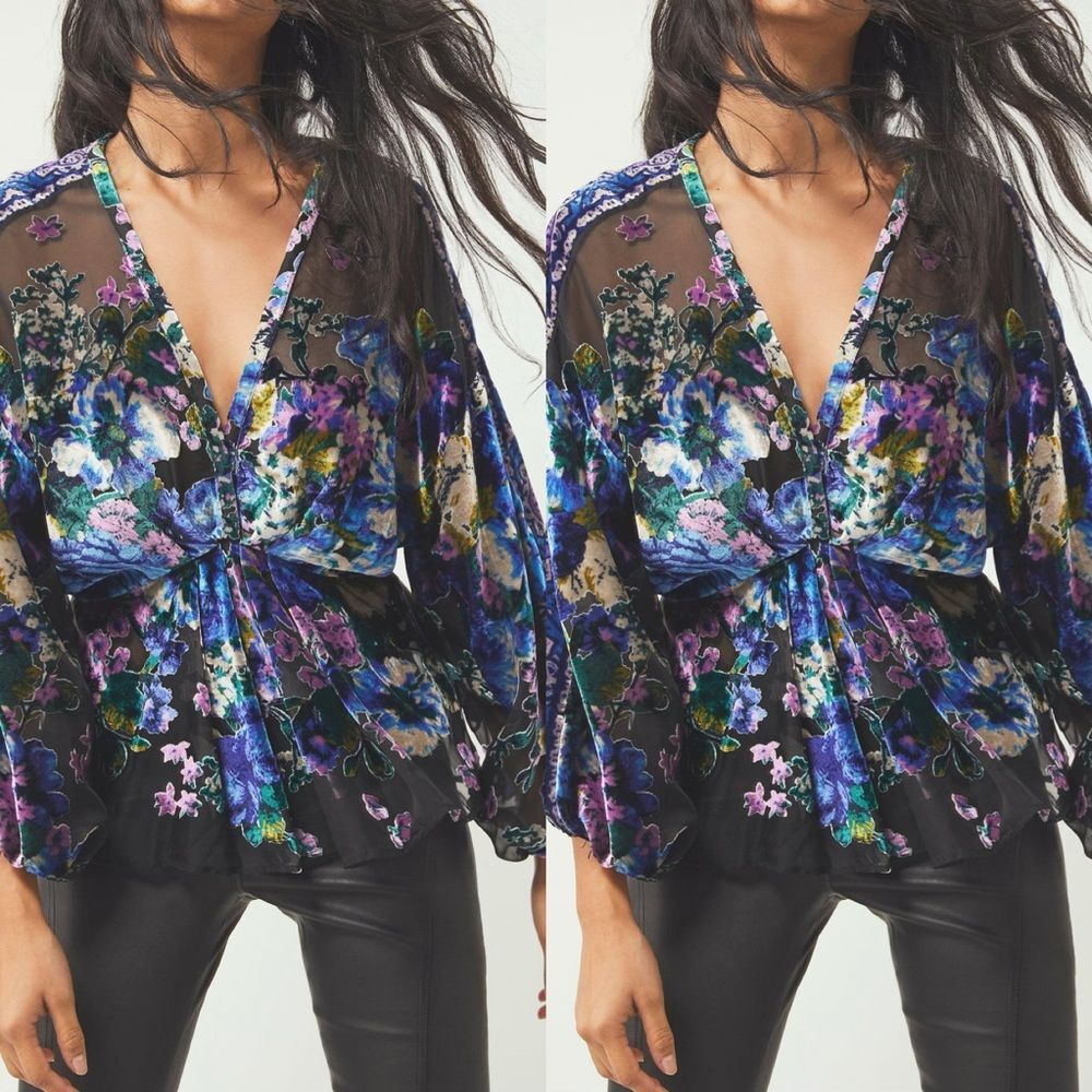 Free People Bonnie Burnout Top